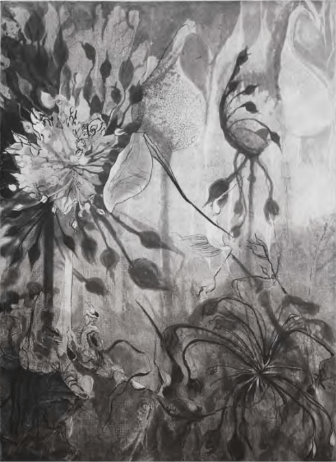 Leeks_2011_intaglio w chine colle_30x22 copy